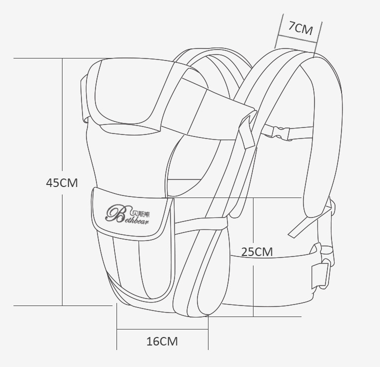 Porte-bébés à double épaule, fournitures de voyage pour mère et enfant