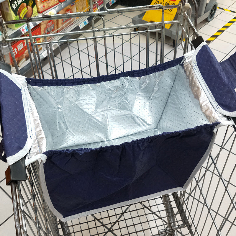 Supermarketvagn isolerad shoppingväska