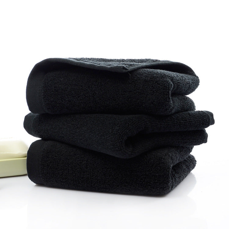 21 brins de serviettes en coton noir