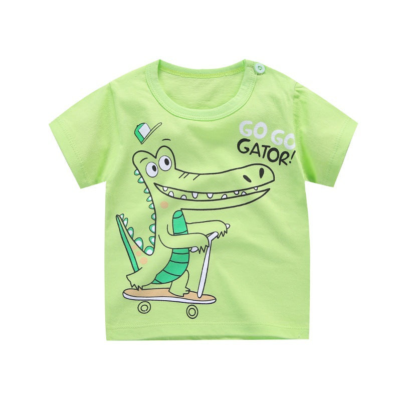 barn-t-shirt i bomull med kort ärm