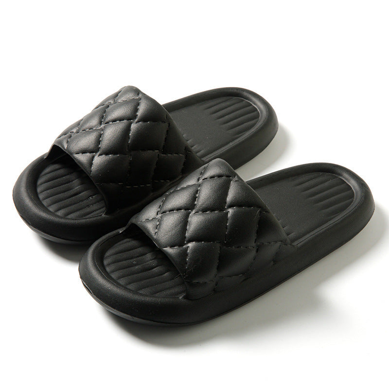 Unisex Rhombus EVA Summer Slippers - Non-Slip Lightweight