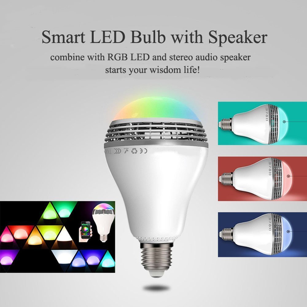 Smart Bulb E27 LED RGB Wireless Music LED Lamp Bluetooth Color Changing Bulb App Control Android iOS Smartphones
