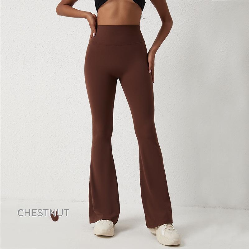 Bell-bottom byxor Dam Yoga High Waist Byxor Leggings Wide Leg Fitness Byxor