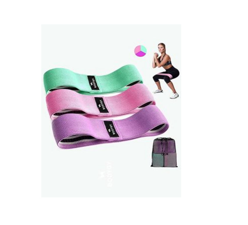Professional Resistance Band Hip Circle - Latex Mesh (76x8cm, 3 Sizes, S/M/L Tension Levels)
