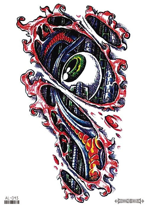 Waterproof Temporary Robotic Tattoo Stickers Fox Freak Peony Old School Louts Flower Flash Tattoos Female Body Art Fake Tatoo Men
