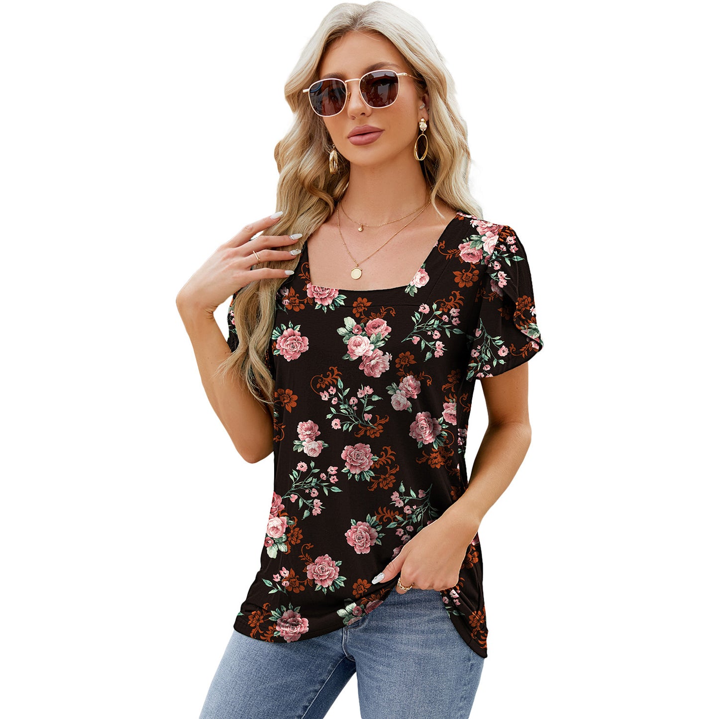 Bohemian Beach Loose T-shirt - Summer Top Fashion