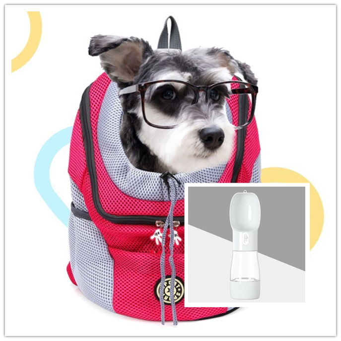Pet Dog Carrier Carrier For Dogs Ryggsäck Ut Dubbel axel Bärbar Travel Outdoor Carrier Bag Mesh