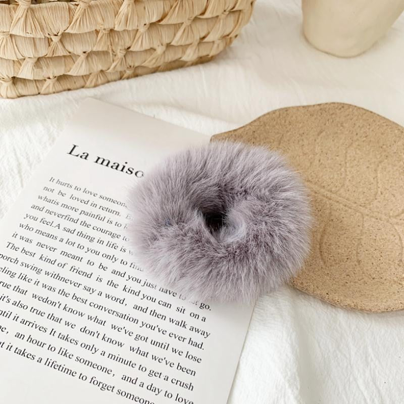 Corde à cheveux en forme de beignet en poils de lapin, corde en poils de vison