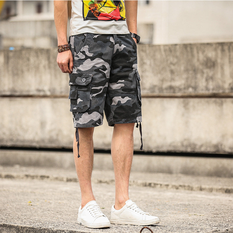 Shorts d'été pour hommes, pantalons multi-poches, pantalons amples décontractés pour hommes