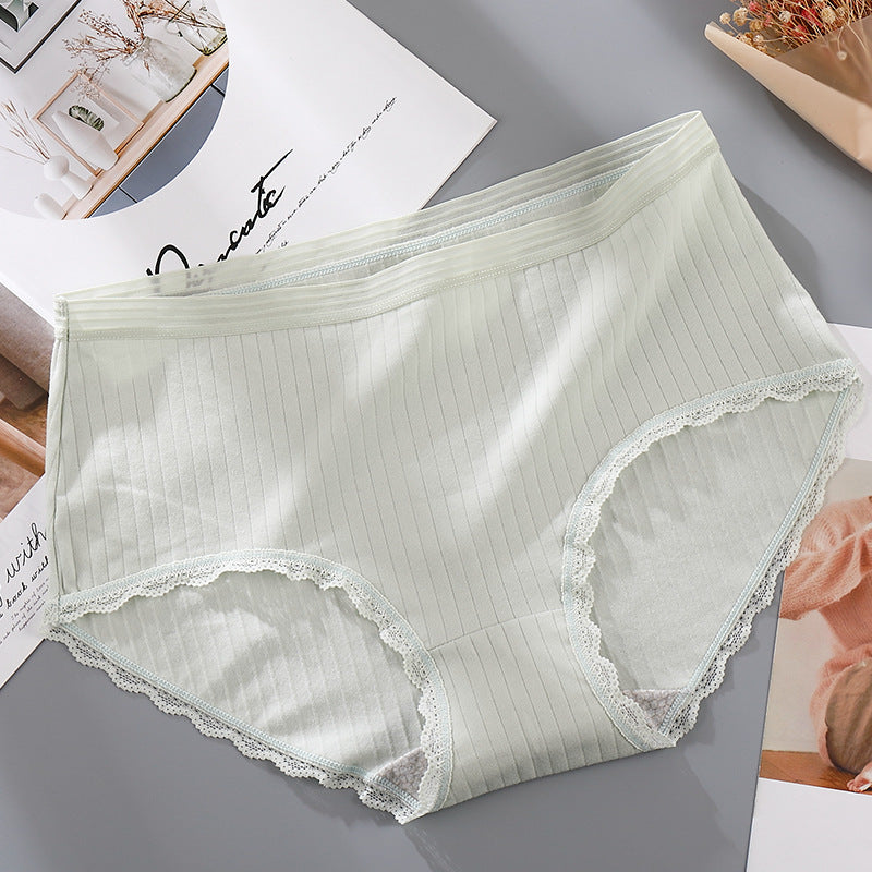 Antibacterial lace-edged panties