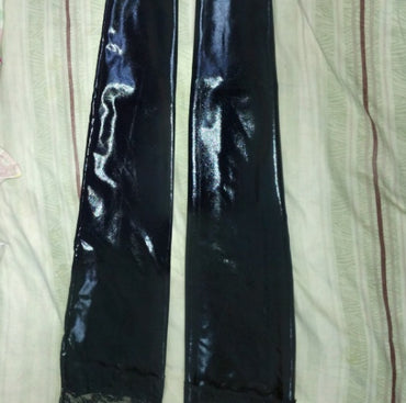 Spets skinnstrumpor kvinnors strumpor long spets lårstrumpor