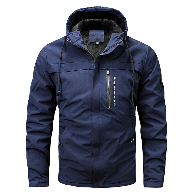 Hiver nouvelle grande taille polaire à capuche veste en plein air décontracté hommes vestes coquille veste