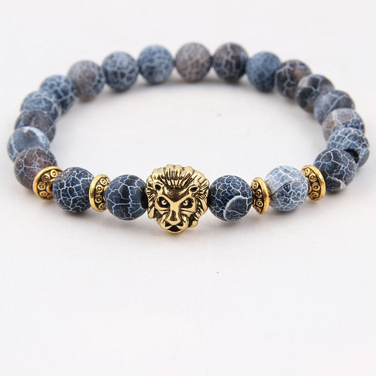 Naturstens ugglehuvud yogaarmband