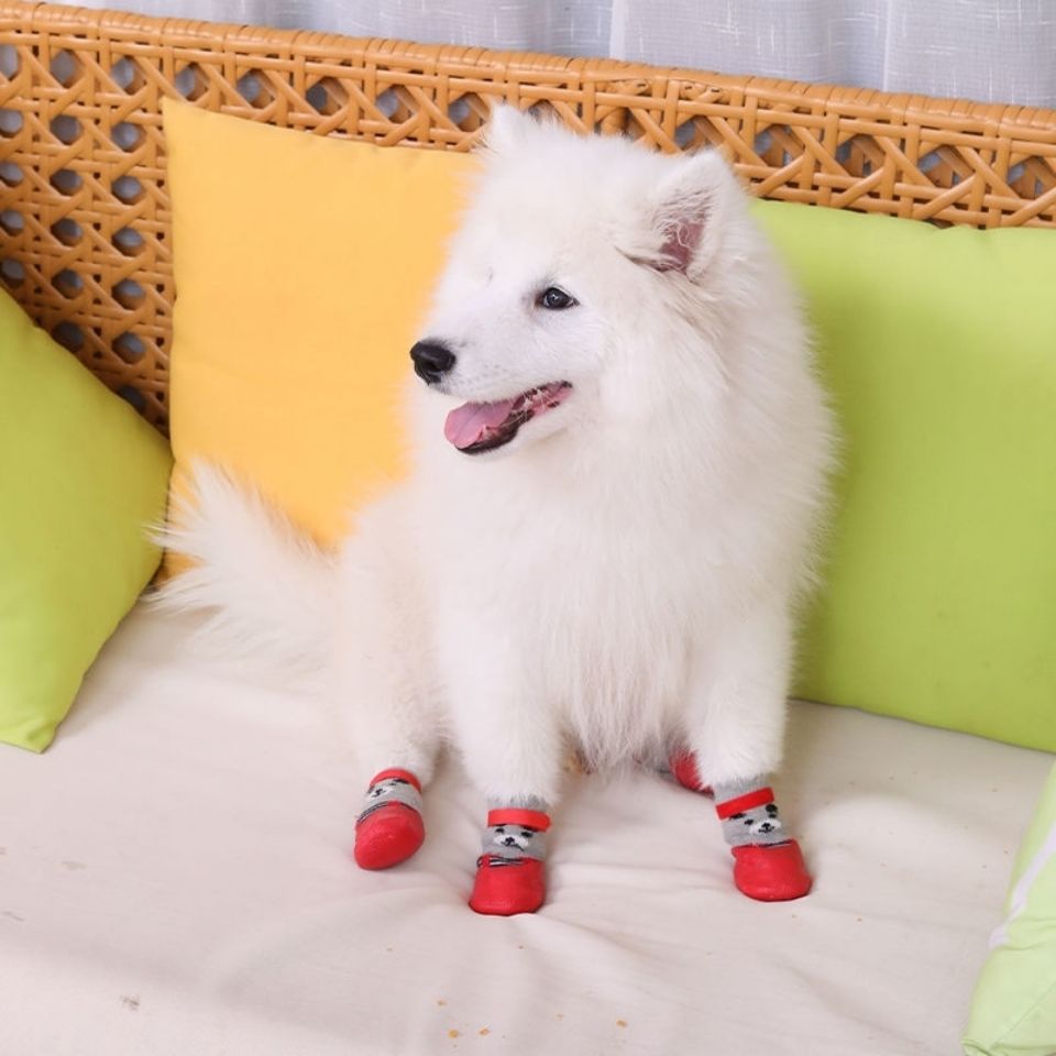 Pet Vattentät Mjuk Gummisula Strumpor Skor Hund