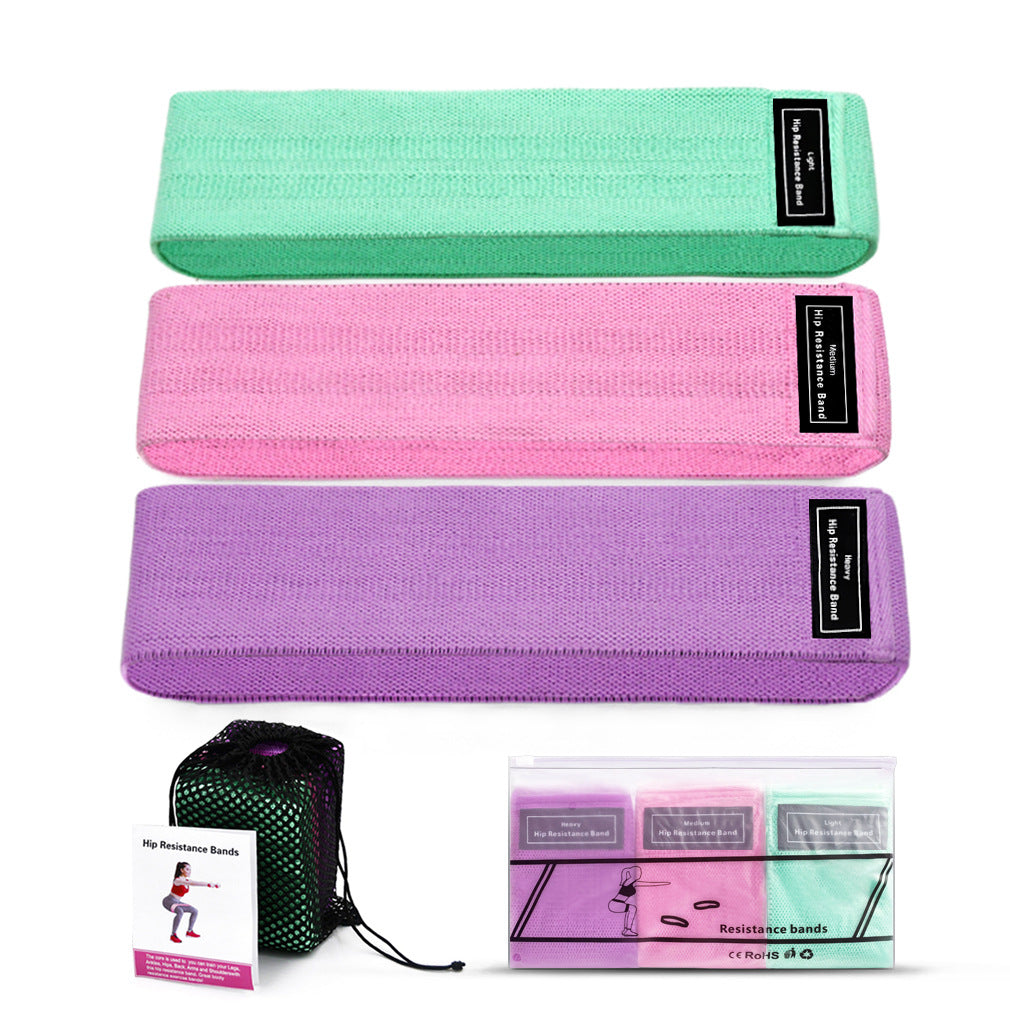 Professional Resistance Band Hip Circle - Latex Mesh (76x8cm, 3 Sizes, S/M/L Tension Levels)