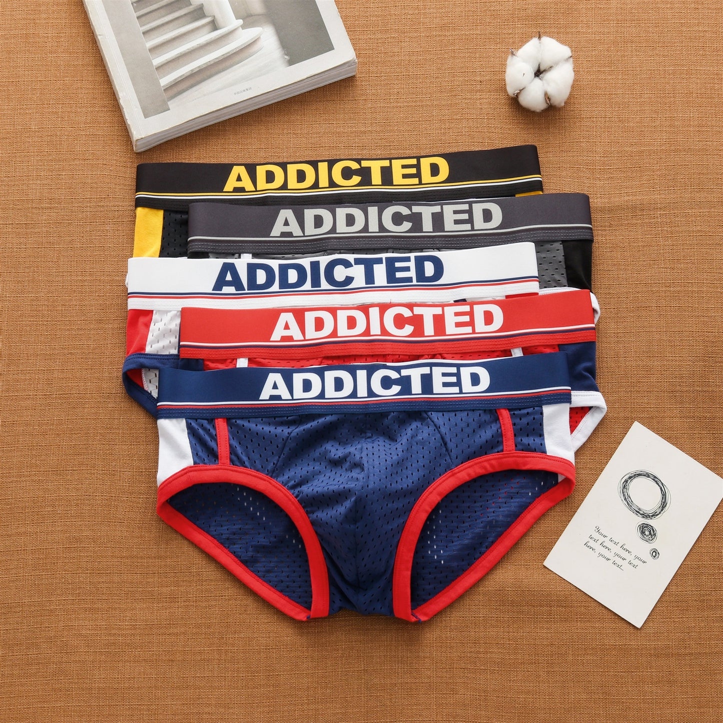 Herr Sexiga Låg Midja Andningsbara Issidens Mesh Bekväma Mode Trendiga Briefs Herr