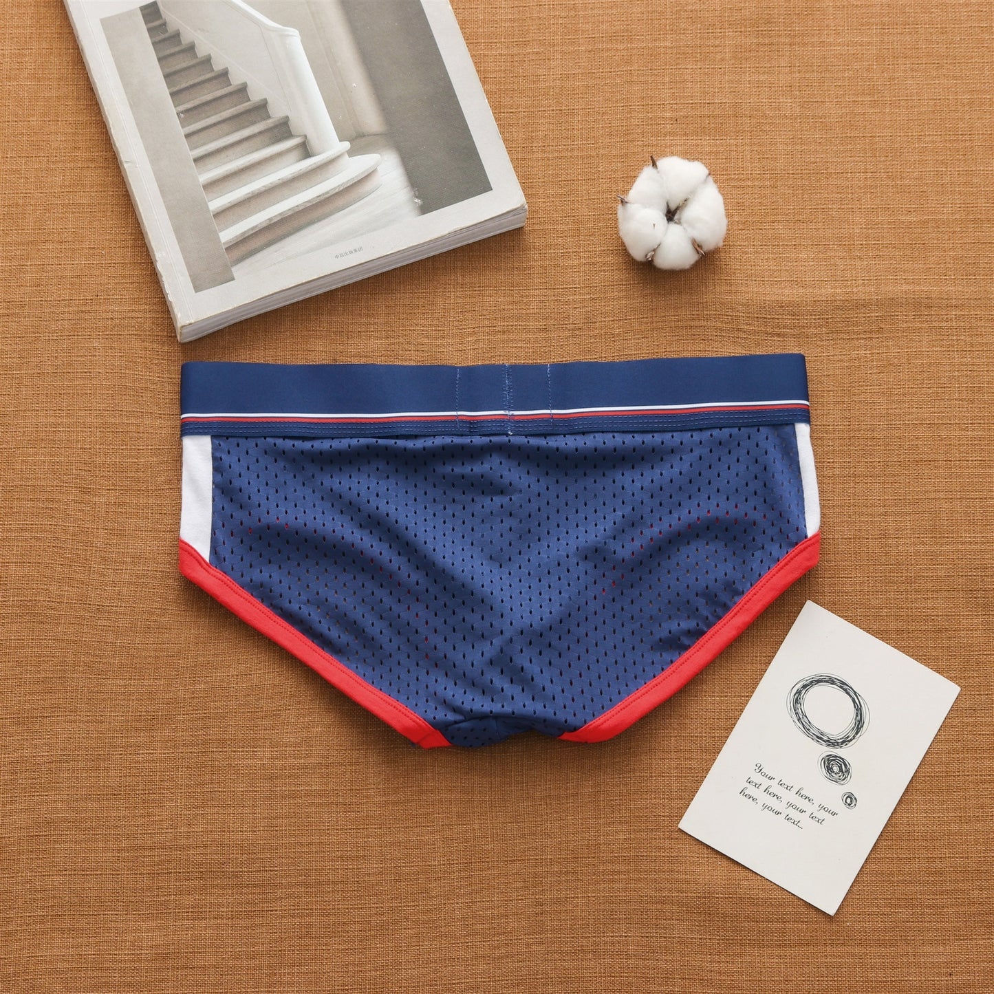 Herr Sexiga Låg Midja Andningsbara Issidens Mesh Bekväma Mode Trendiga Briefs Herr