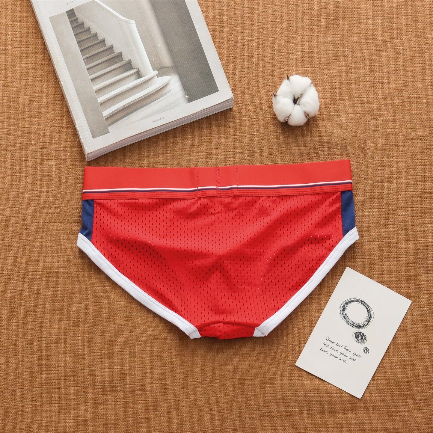 Herr Sexiga Låg Midja Andningsbara Issidens Mesh Bekväma Mode Trendiga Briefs Herr