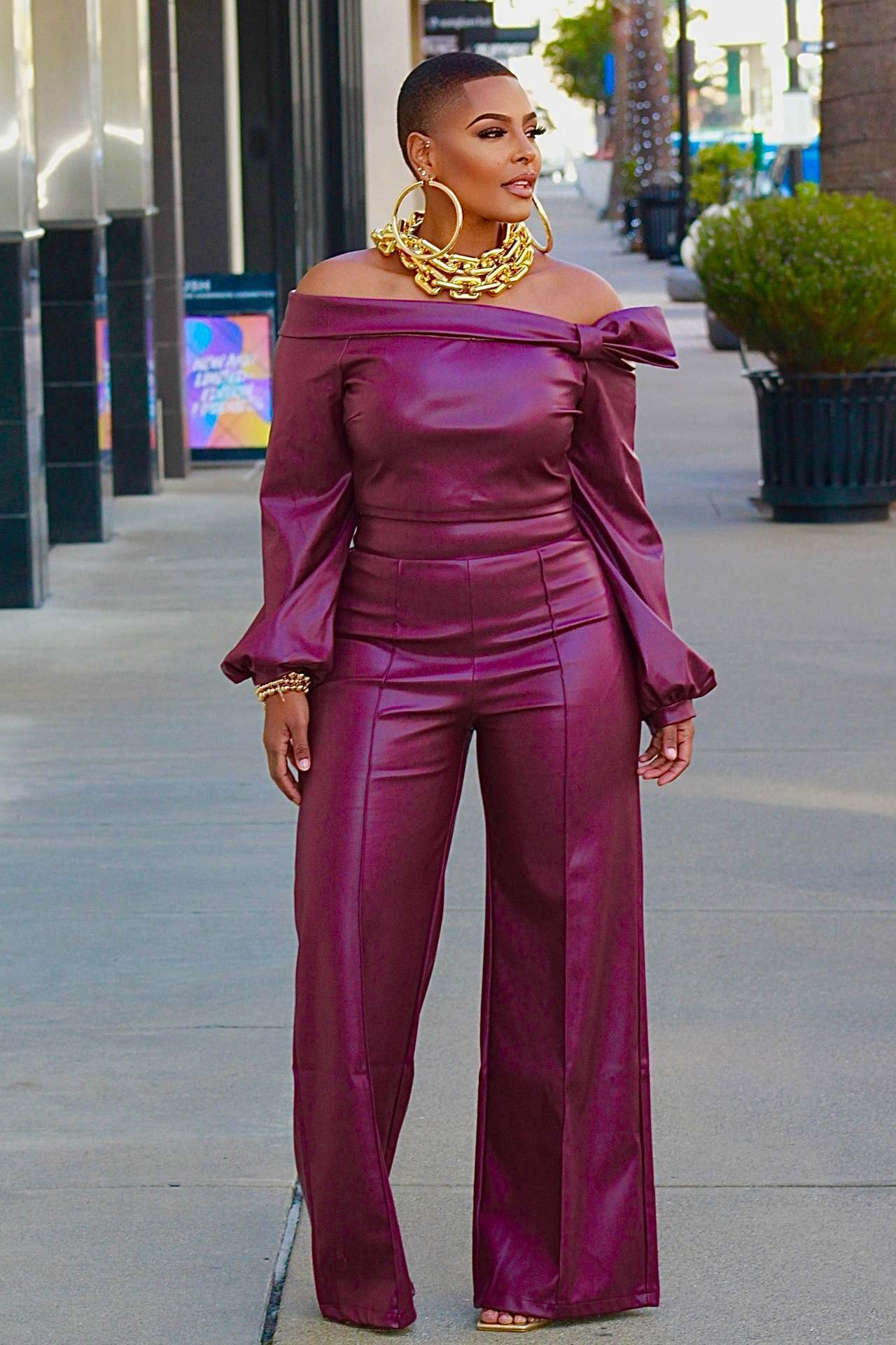 Personnalité Mode Costume En Cuir Femmes