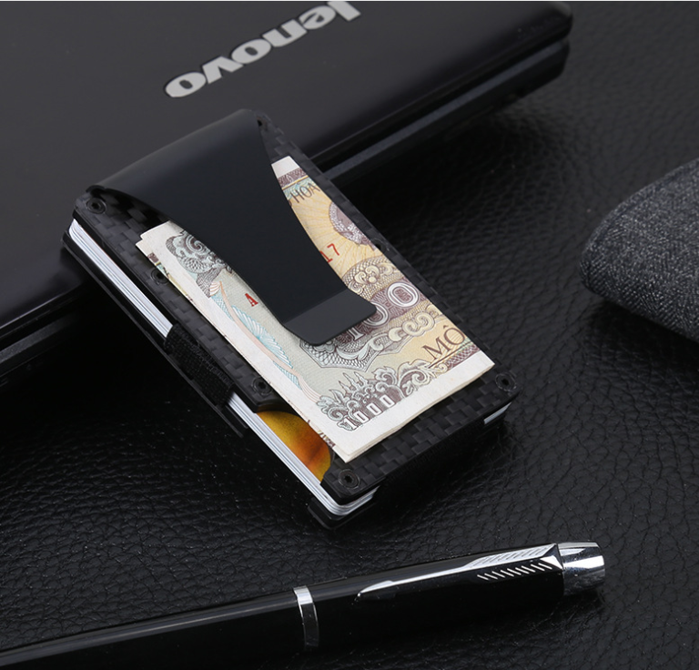 Paquet de cartes antimagnétiques RFID en fibre de carbone, carte bancaire en aluminium, carte de crédit, porte-cartes de visite, portefeuille en métal européen et américain