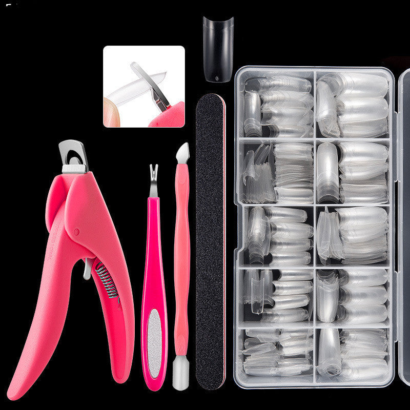 Professional French Nail Tips - 500 Pieces Acrylic Material | Classic French Manicure Collection