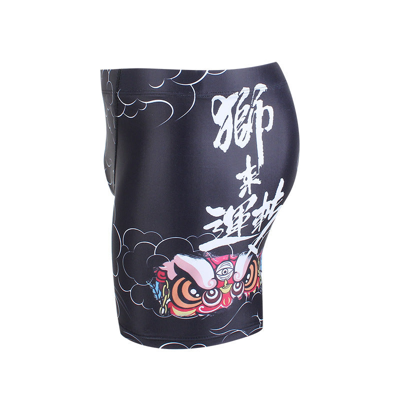 National Style Lion Series Cool Black Maillot de bain pour homme