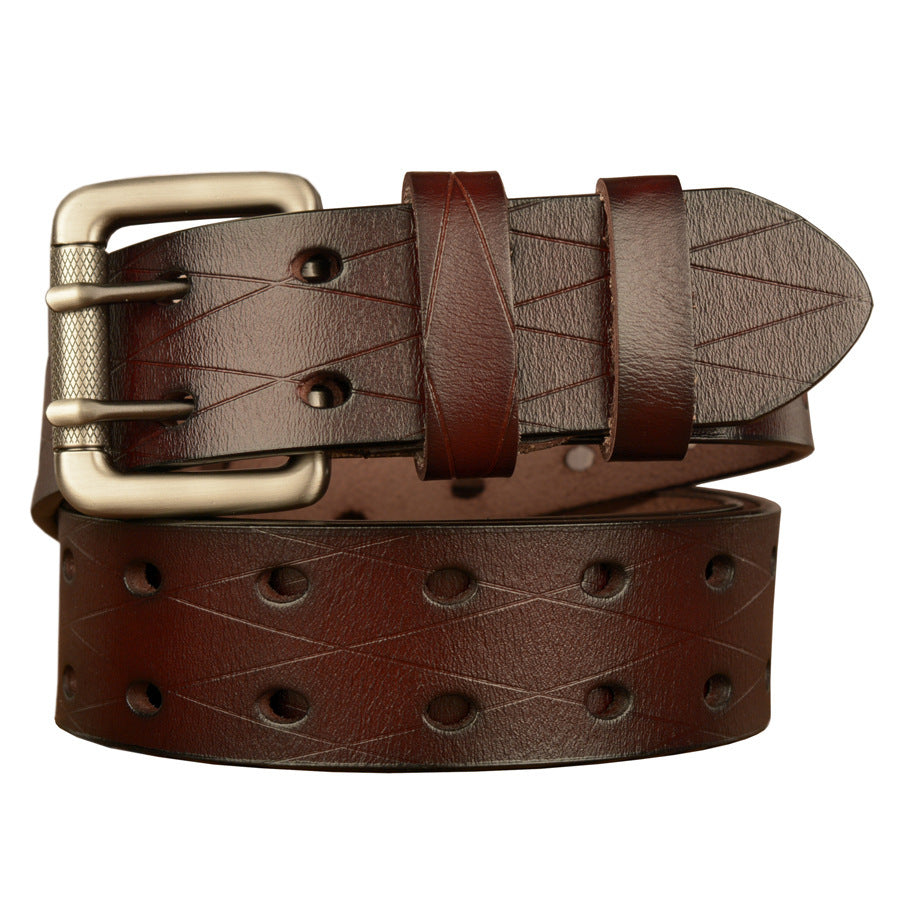 Men's Double Pin Buckle Casual Belt - Secure Confidence