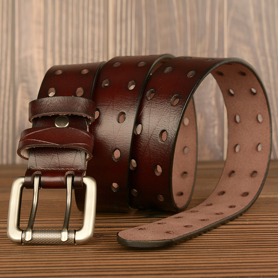 Men's Double Pin Buckle Casual Belt - Secure Confidence