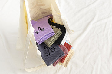 Roliga uttryck jacquardstrumpor