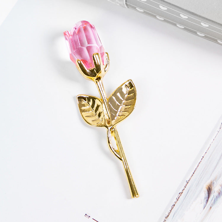 Cristal Métal Rose Saint Valentin Petit Cadeau Mariage