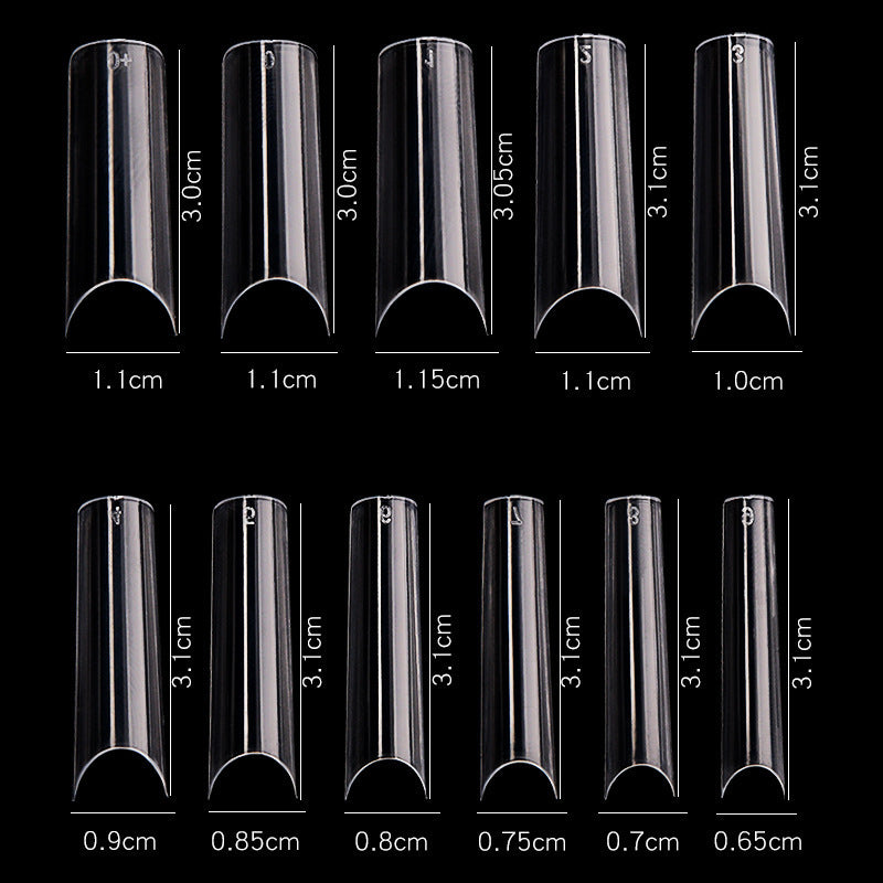 French Long Nail Tips - E47 Zhejiang 160G | 50 Pieces Each Size Professional