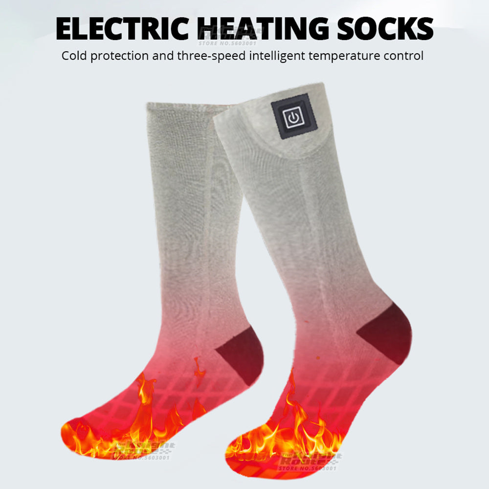 Electric Heated Socks - Rechargeable Foot Warmers with Battery Pack