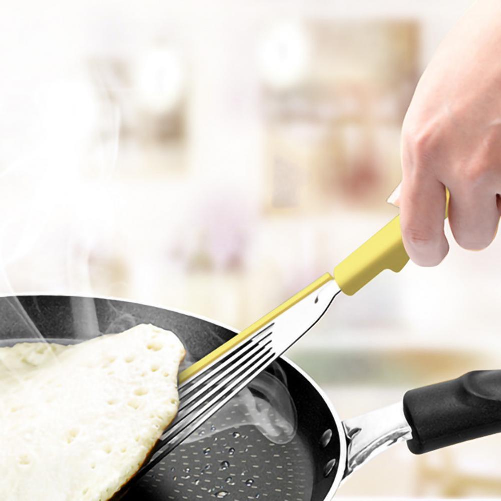 Nonstick fiskspatel, tunna spårspadar Turner silikonfiskspatel för nonstick kokkärl, högvärmebeständiga BPA-fria köksredskap, idealisk för fisk, ägg, pannkakor