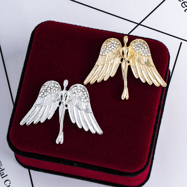 Angel Wings Brooch - Divine Elegance