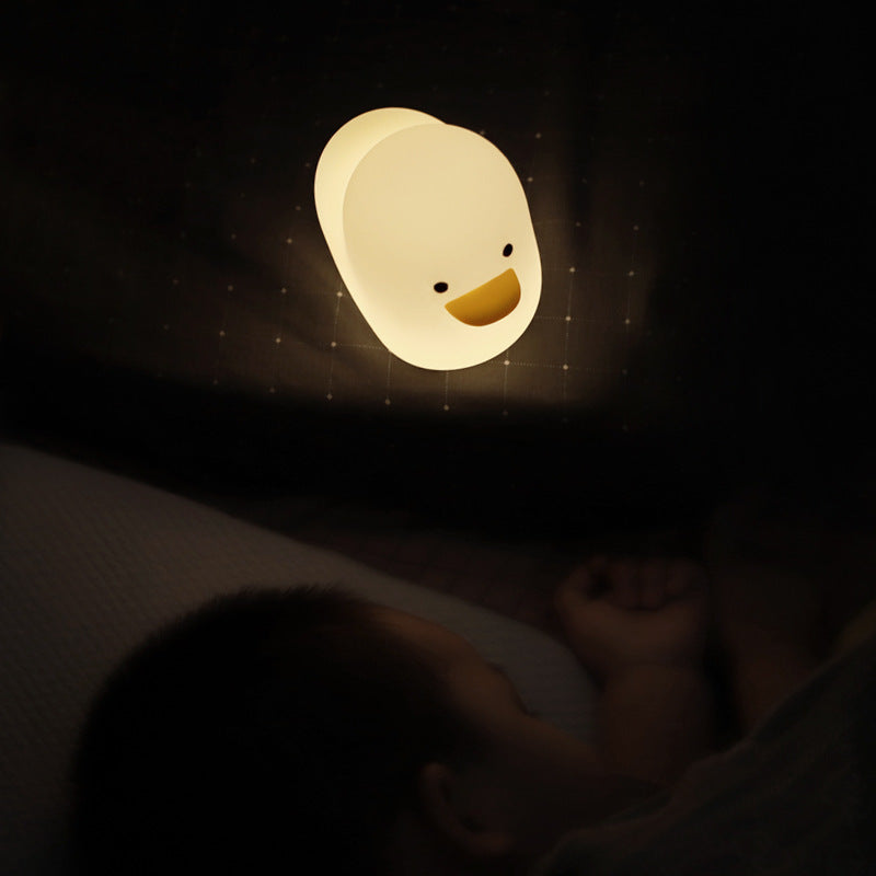 Nordique mignon belle bande dessinée terne canard Led veilleuse Silicone USB charge veilleuse vacances cadeaux enfants chambre chevet chambre
