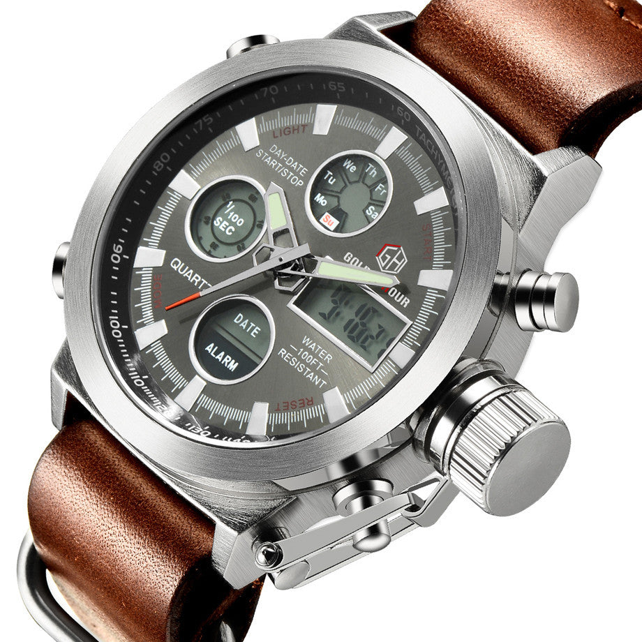 Relogio Masculino marque de luxe hommes montres hommes Quartz heure analogique numérique LED montre de sport hommes armée militaire montre-bracelet