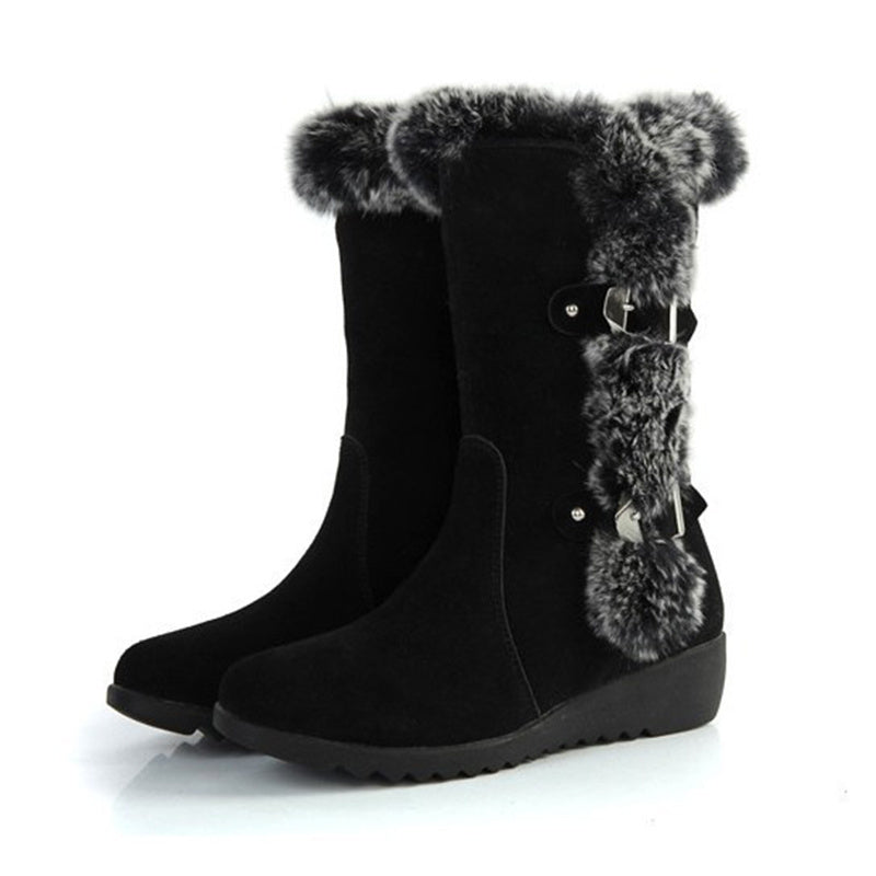 Korean Mid-Calf Winter Boots - Waterproof Fur Lined - Nordic Collection