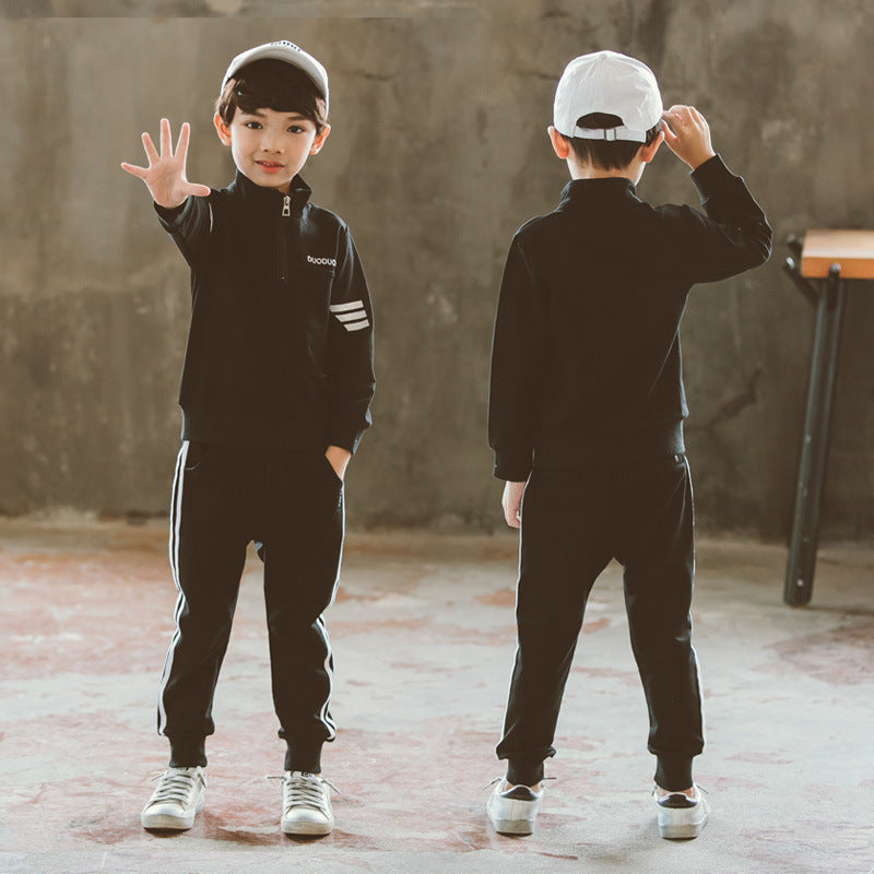 Boys' New Spring Garment in Two Kids' Leisure Sports Kids' Spring School Garments