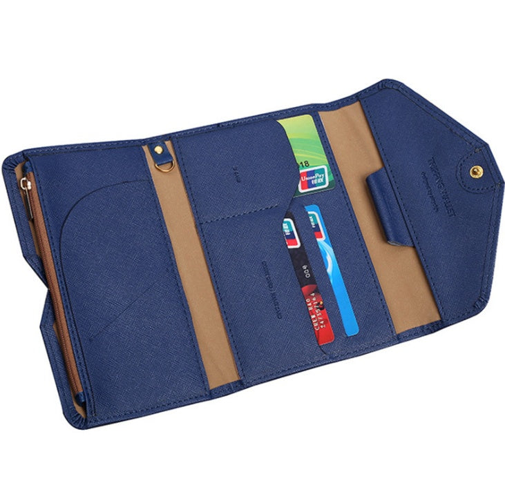 Multifunctional Travel Bag Passport Foldable Credit Card Holder Money Wallet ID Document Flight Ticket License Bag