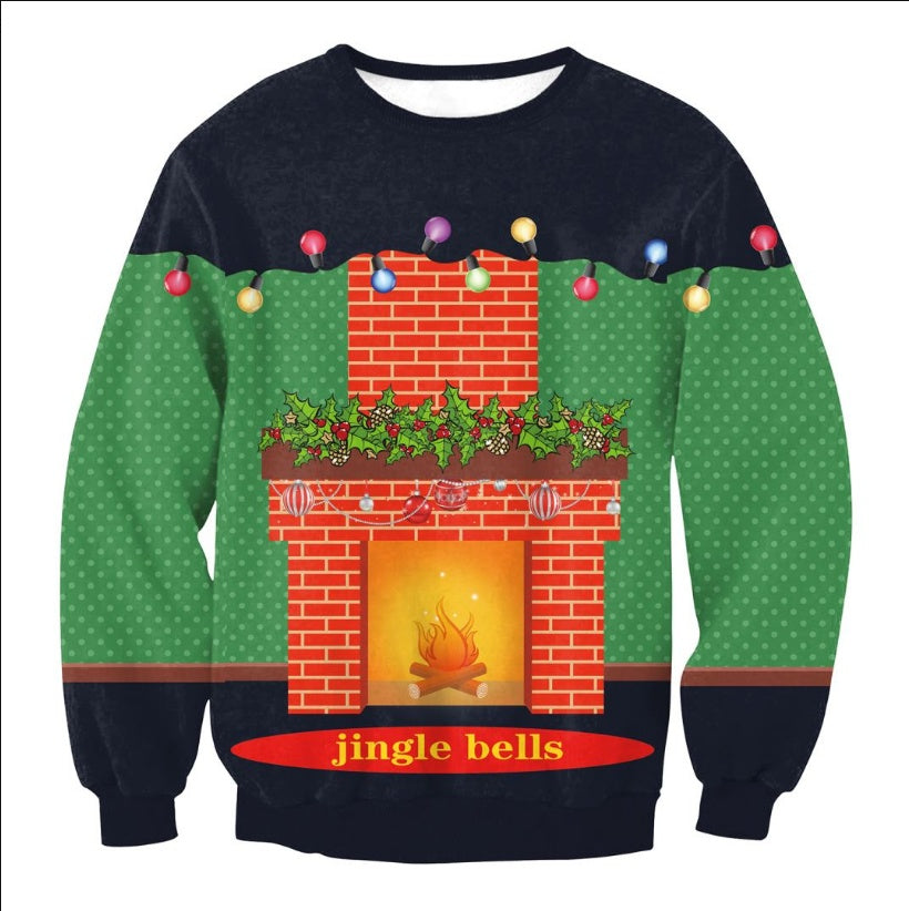 Funny Christmas Sweater Holiday Santa Elf Funny Women Men Sweaters Tops Autumn Winter Clothes for Winter