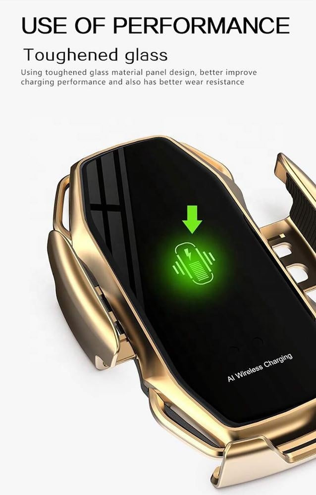 10W trådlös biltelefonladdare