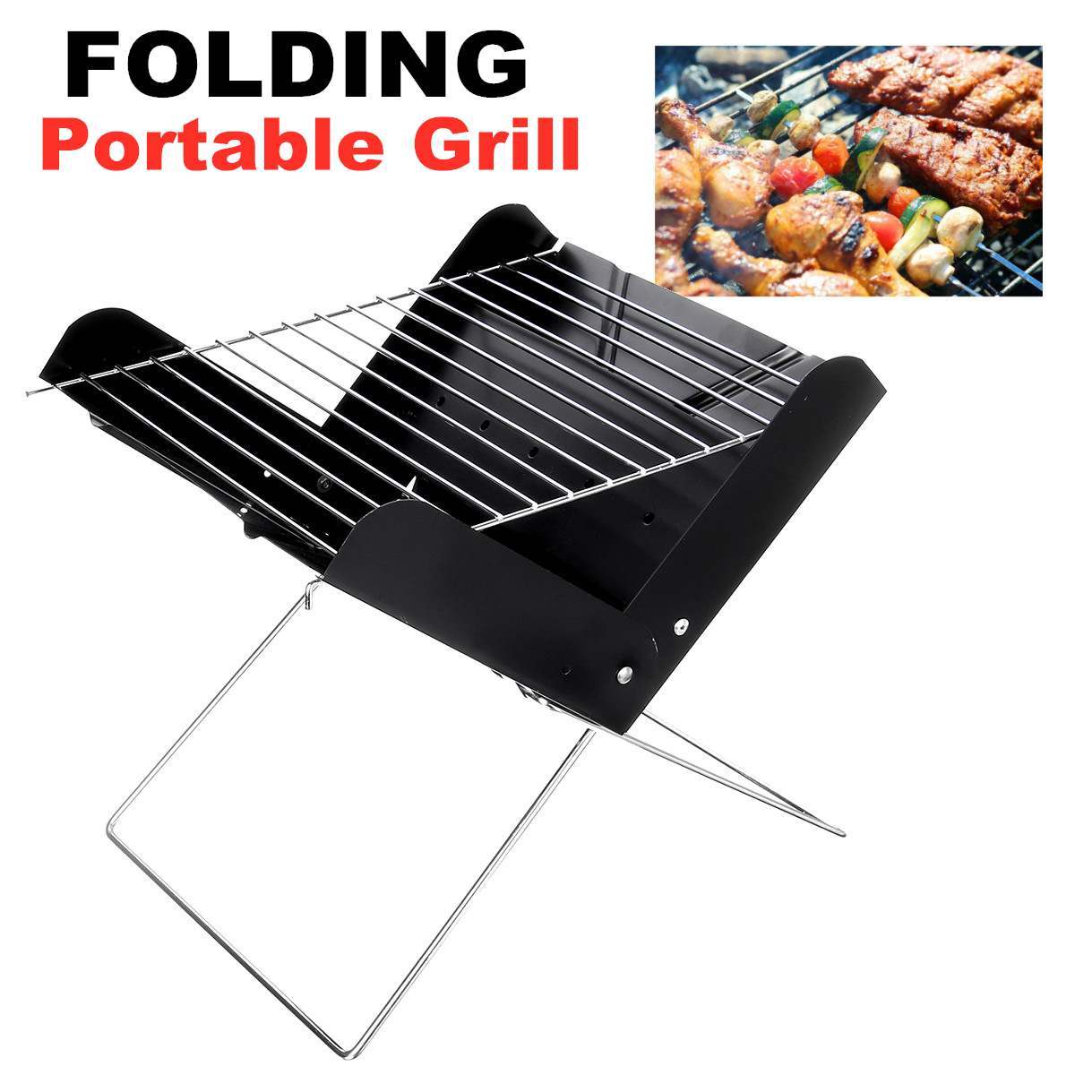Holiday BBQ Grill - Stainless Steel Portable Charcoal Furnace