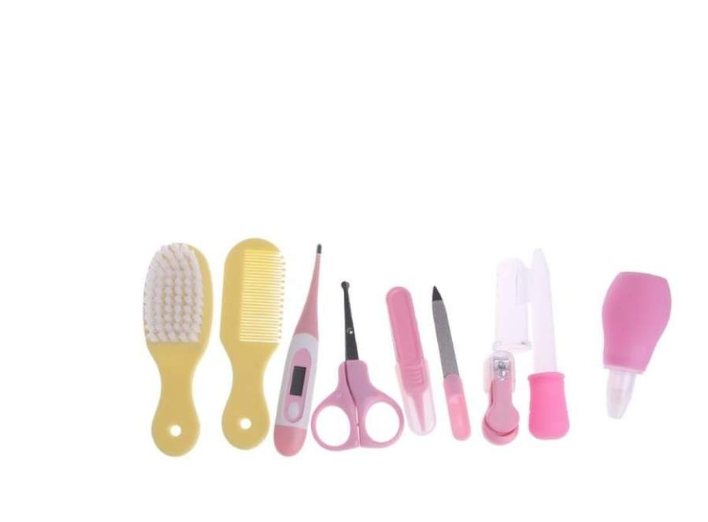 Maternal Infant Care Set - 10 Pieces Plastic Multi-Color Baby | Thermometer Feeding Nasal Manicure