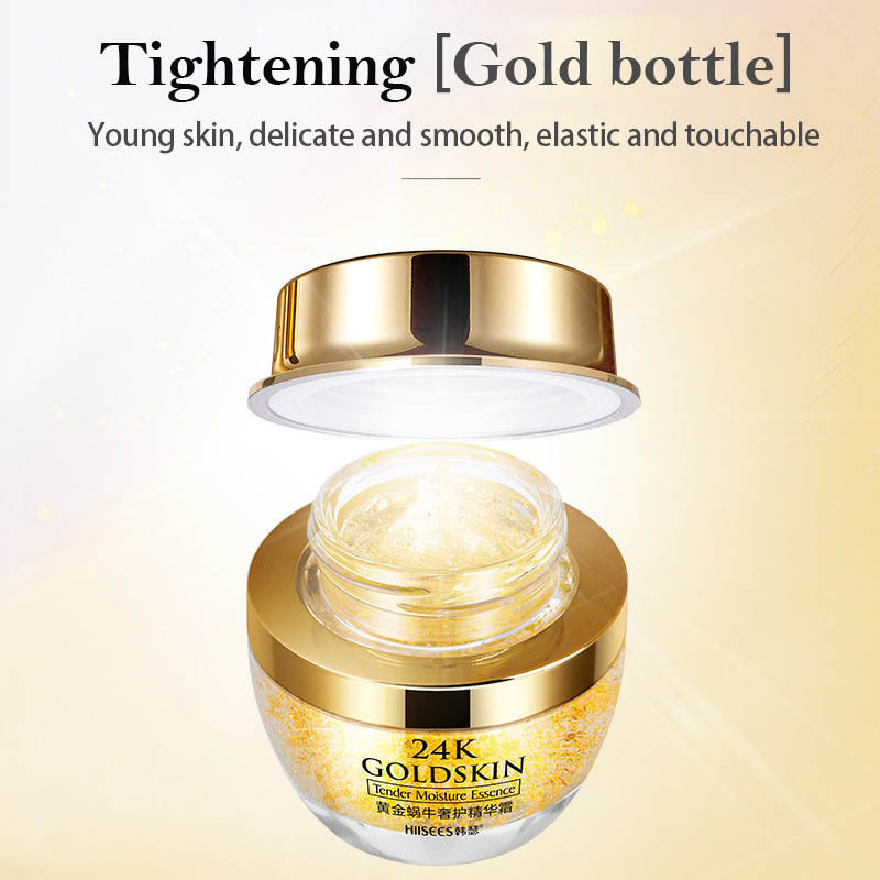24K guld ansiktskräm Torr hudvård Whitening Snigel Brightening