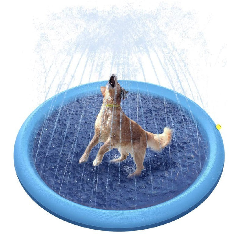 Halkfri stänkskydd för barn och hundpool sommar utomhus vattenleksaker Rolig fontän lekmatta