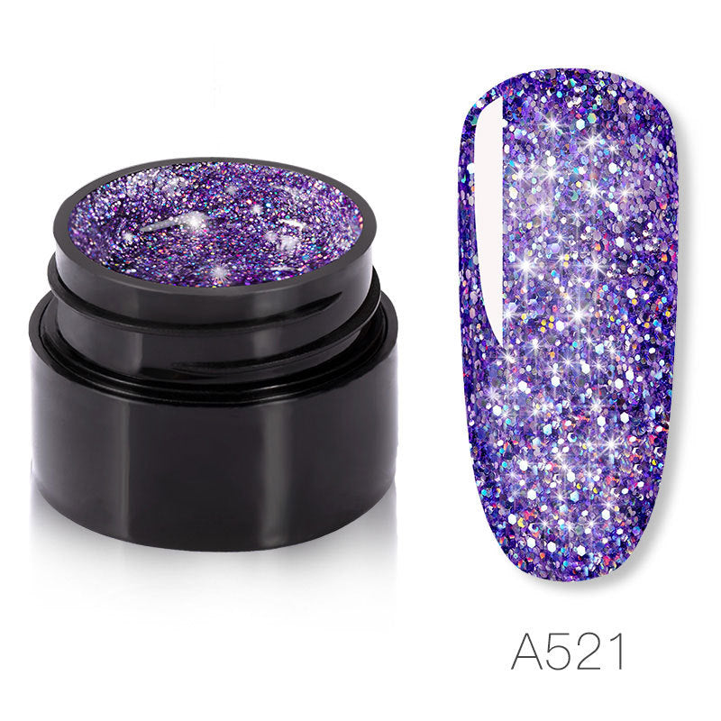 Sparkling Sparkle Nail Polish - 5ml 6 Colors UV/LED 30 Days | Almost No Smell Quality Priority