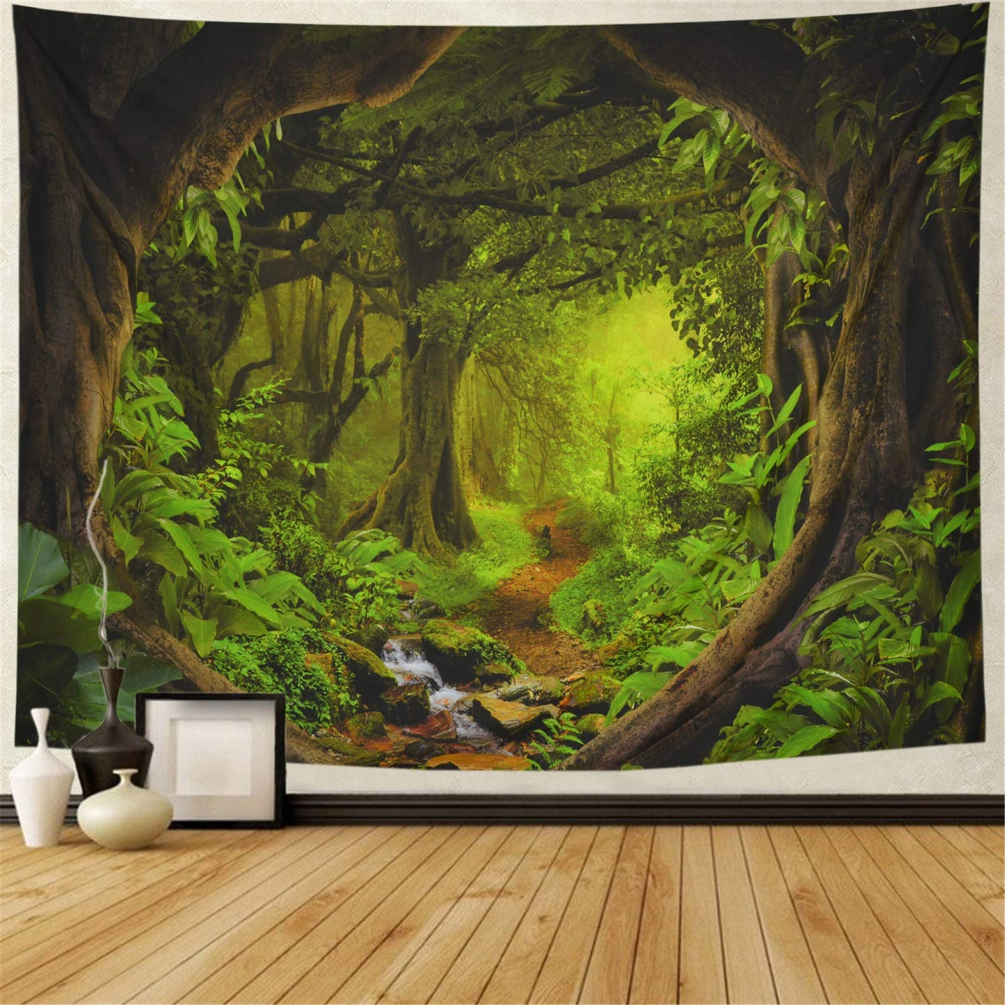 Grande tapisserie belle forêt naturelle grande tenture murale Hippie tenture murale bohème tapisseries murales Mandala décor d'art mural