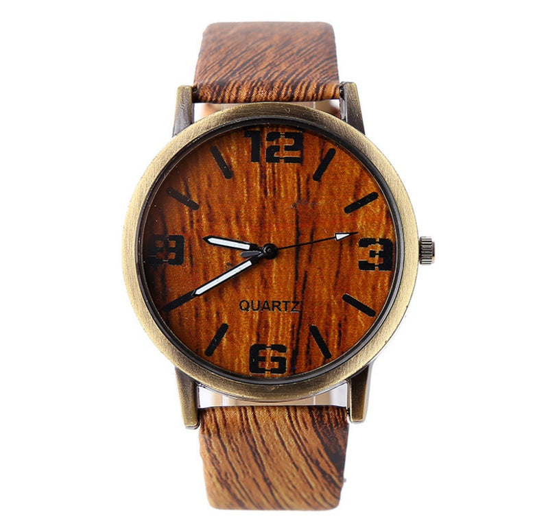 Wood Grain Style Wrist Watch - Elegant Accurate Perfect Luxurious Durable Classic Timeless Must-Have