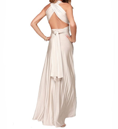 Robe Maxi Boho Convertible à Bandage pour Femmes