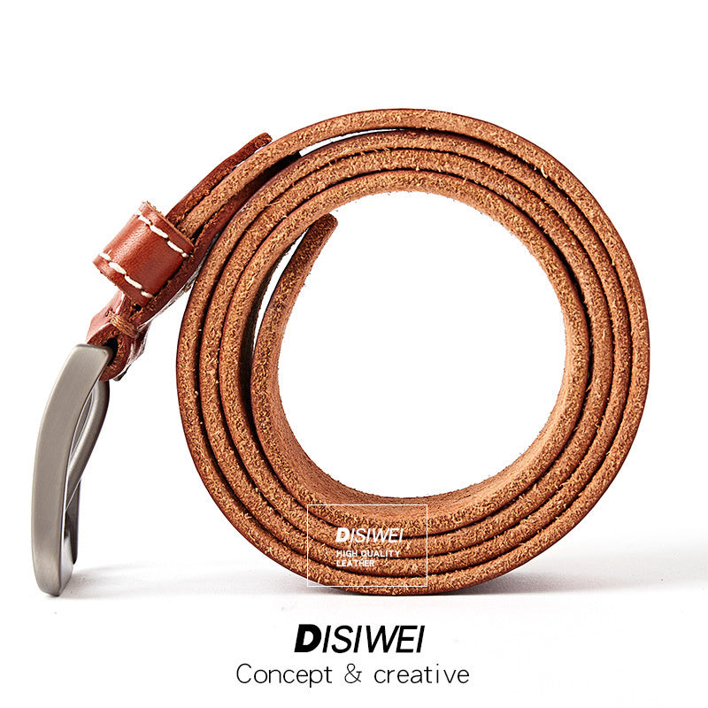 Washed Leather Belt - Vintage Character